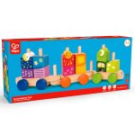 Jucarie din lemn - Tren cu cuburi de stivuit Fantasia