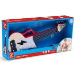 Jucarie din lemn - Instrument Ukulele (chitara) rosu - invata sa canti cu lumini