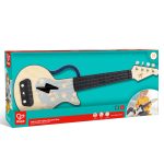 Jucarie din lemn - Instrument Ukulele (chitara) albastru - invata sa canti cu lumini