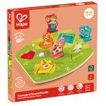 Puzzle din lemn cu sunete - Ferma