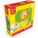 Puzzle din lemn cuburi - Animale din Jungla 3 x 3