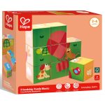 Puzzle din lemn cuburi - Animale 3 x 3