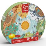 Puzzle copii cu anotimpurile, lumini led  (17 piese)