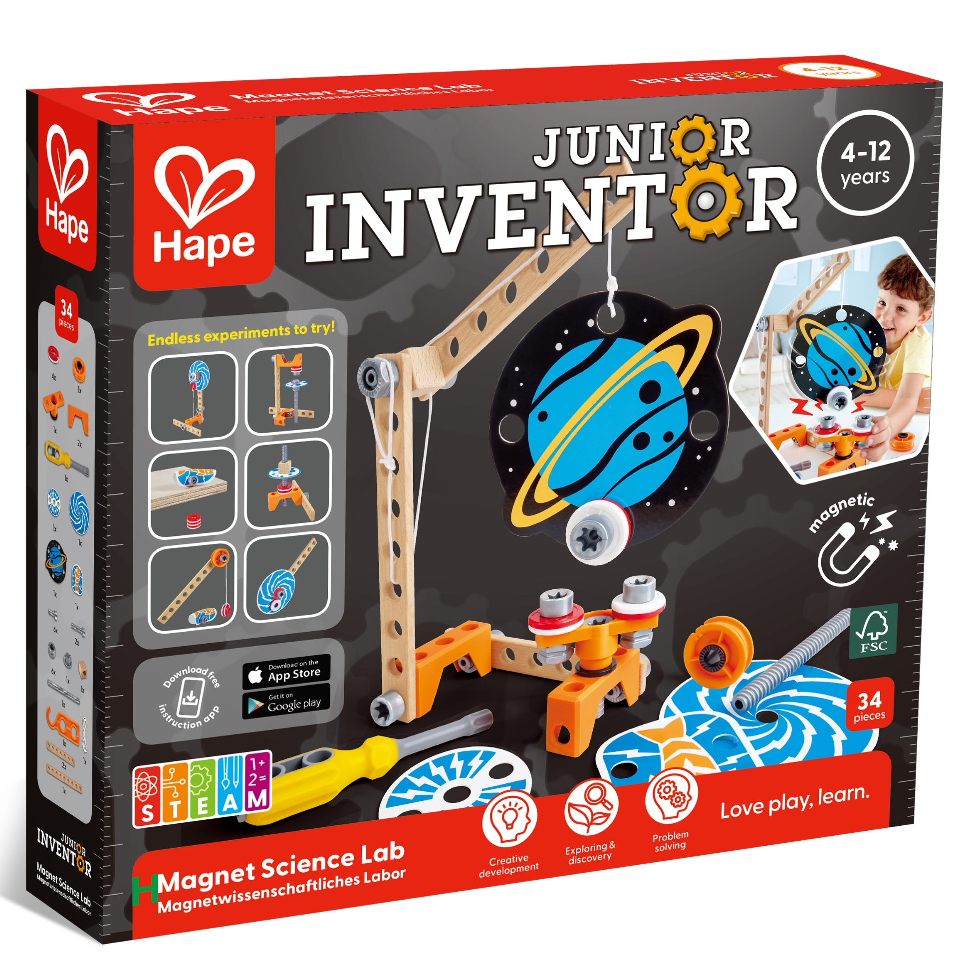 E3033_2 Jucarie din lemn - Laboratorul cu magneti - imagine 1