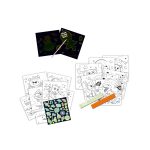 Carte de colorat 3 in 1 pentru copii, cu animale, luminiscenta - imagine 2