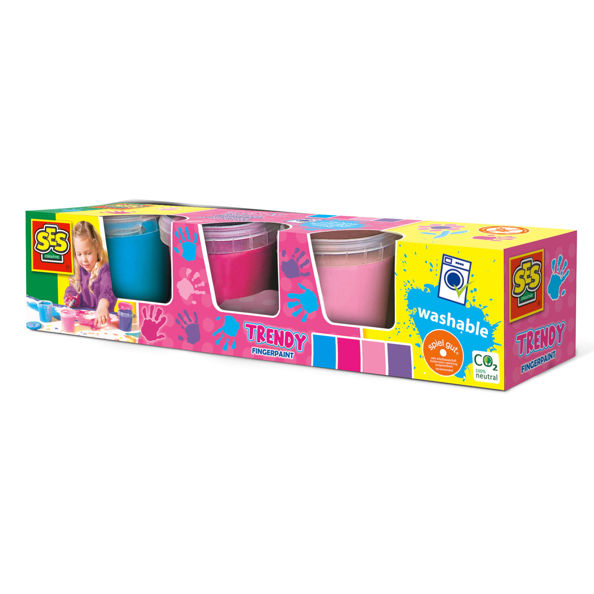 003041 Set acuarele pentru pictat cu degetele 4 x 145 ml. - imagine 1