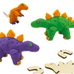 Set creativ - Schelete de dinozauri din lemn si plastilina - imagine 3