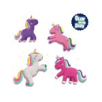 Plastilina fosforescenta cu sclipici Unicorn 4 x 90 gr - imagine 3
