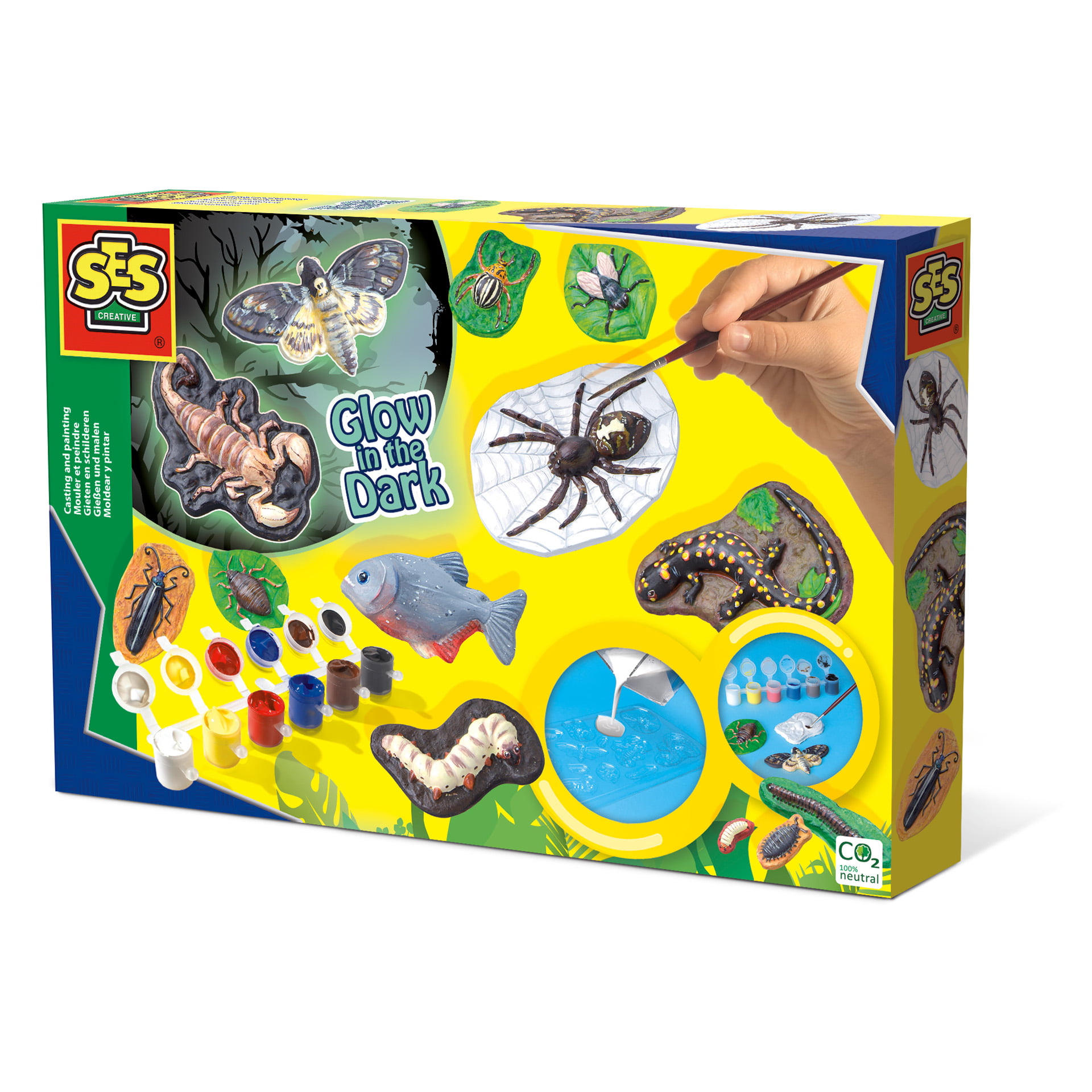 011531 Set de lucru manual pentru copii cu animale fluorescente - imagine 1