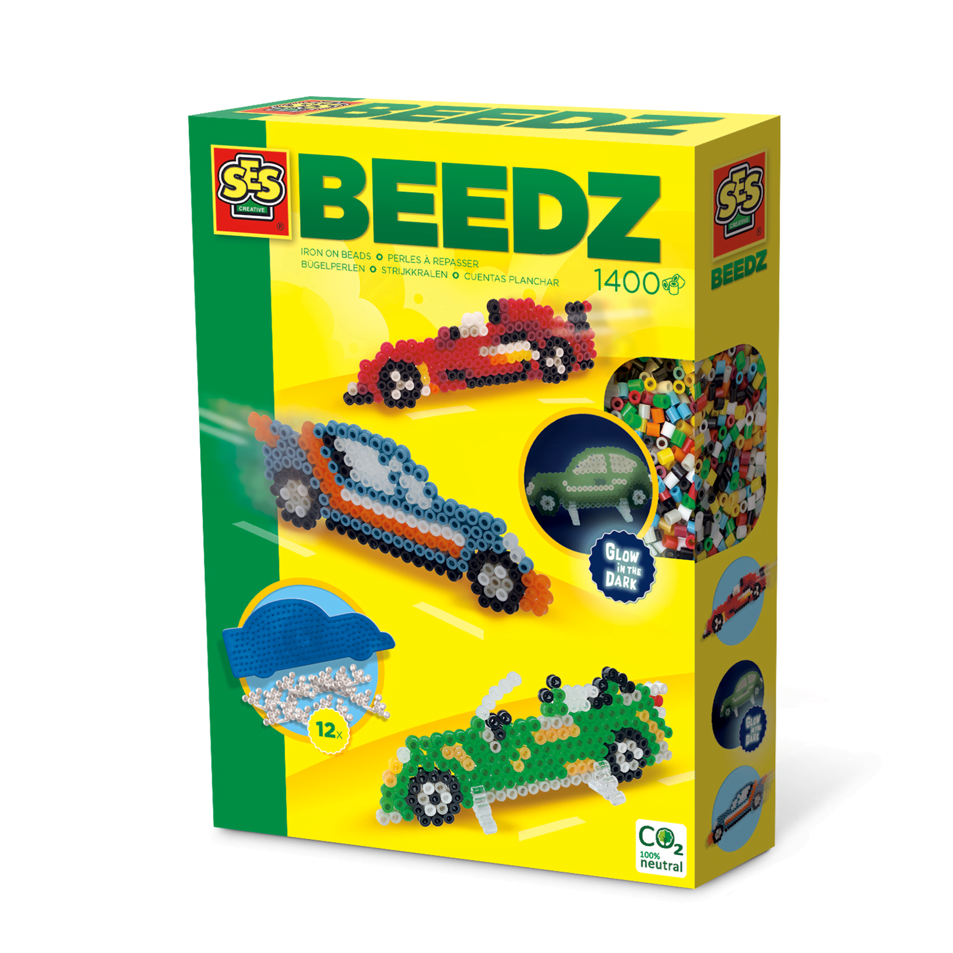 062151 Set creativ Beedz - Margele de calcat Masina Glow in the Dark - imagine 1