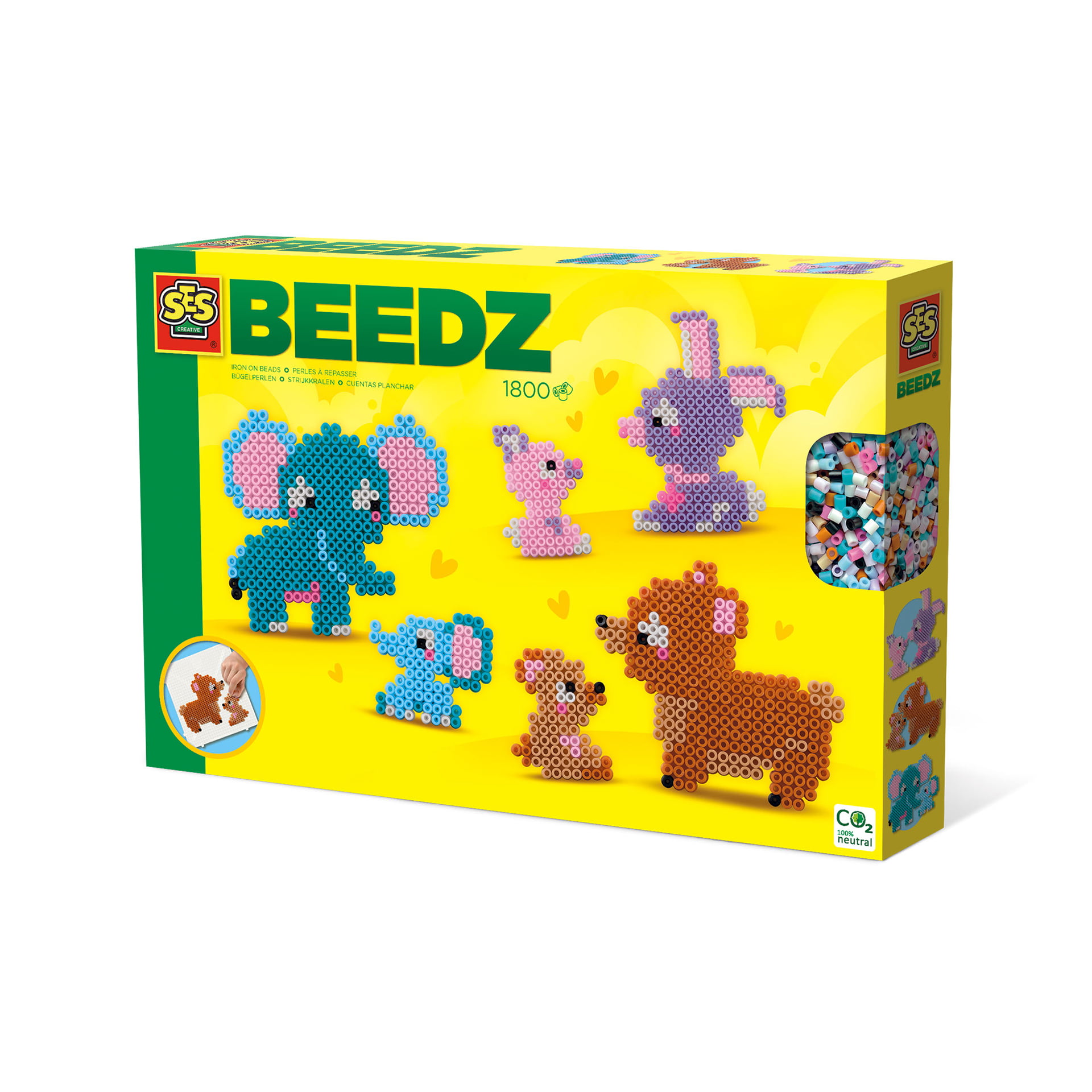 062181 Set creativ copii - Margele de calcat cu Animale Zoo Beedz - imagine 1