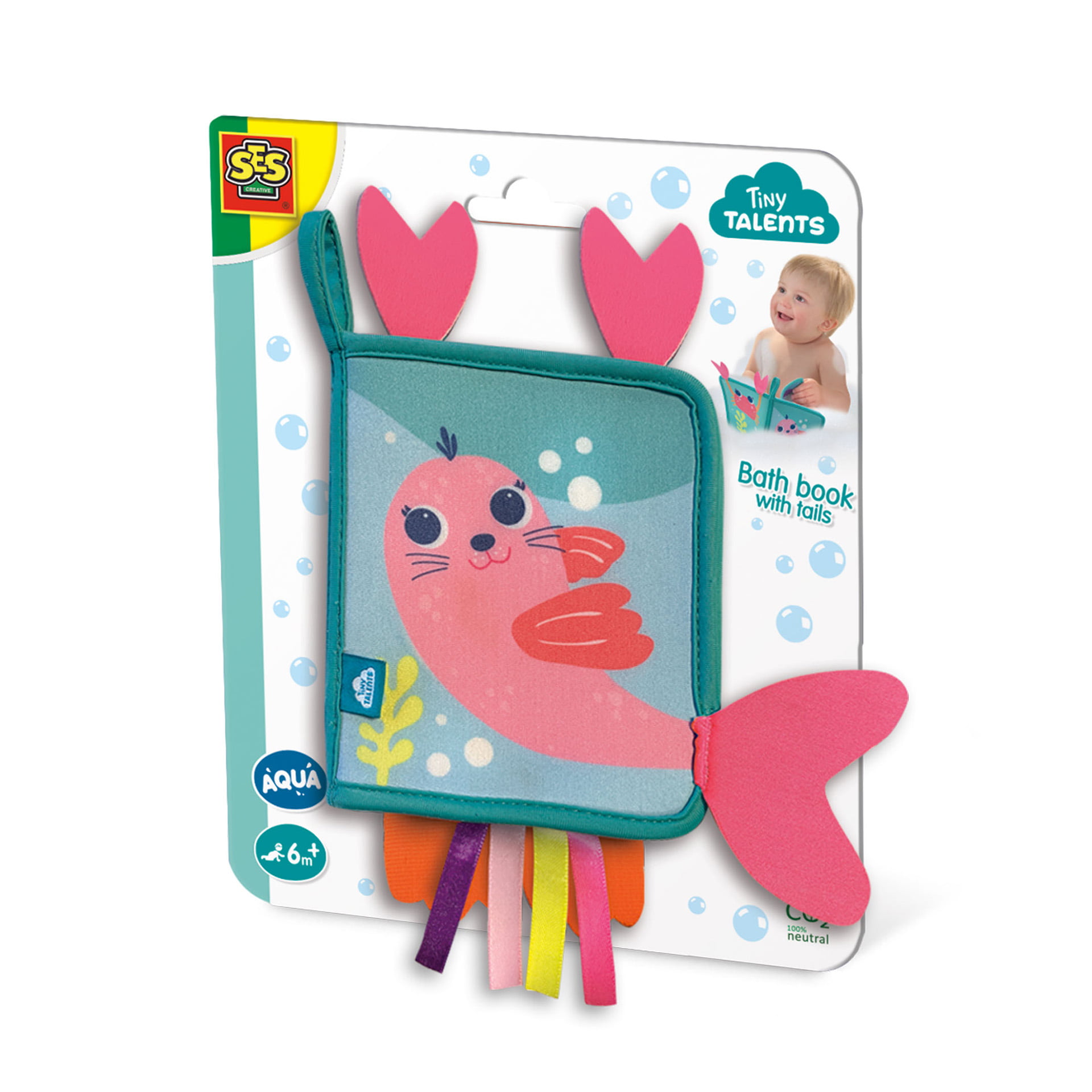 130571 Jucarie de baie - Carte din neopren cu cozi - imagine 1