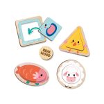 Puzzle din lemn - Doua forme - imagine 3