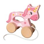Jucarie din lemn - Unicorn 2 in 1, impinge si trage