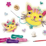 Set creativ de broderie pe tul pentru copii cu pisici - imagine 3