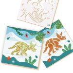 Set carioci colorate cu aerograf si matrite cu animale - imagine 5