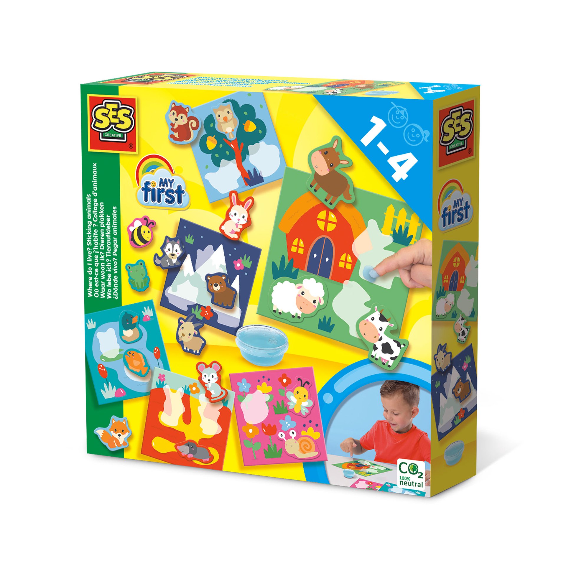 144011 My first - Unde locuiesc? Autocolante cu animale - imagine 1