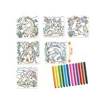 Set creativ - Deseneaza pe numere, 6 planse - imagine 2