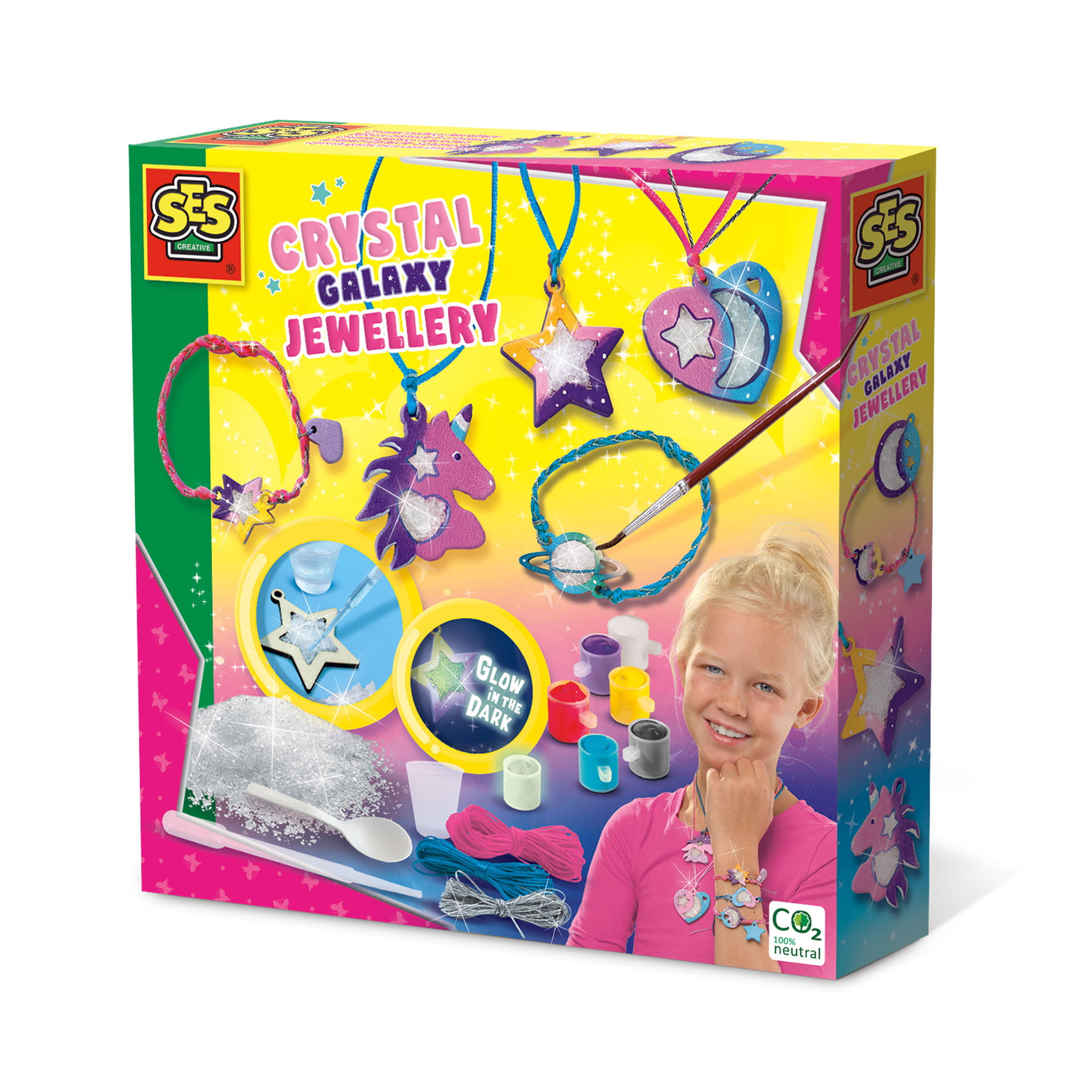147621 Set creativ copii - Bijuterii cu cristale cu tematica galaxie - imagine 1