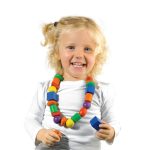 Jucarie din lemn - Set de insirat margele - imagine 2