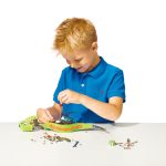 Set de constructie copii - Dinozauri din metal T-rex si Stegosaurus - imagine 3