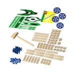 Set pentru copii de constructie vehicule din lemn (50 piese) - imagine 2