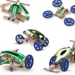 Set pentru copii de constructie vehicule din lemn (50 piese) - imagine 3
