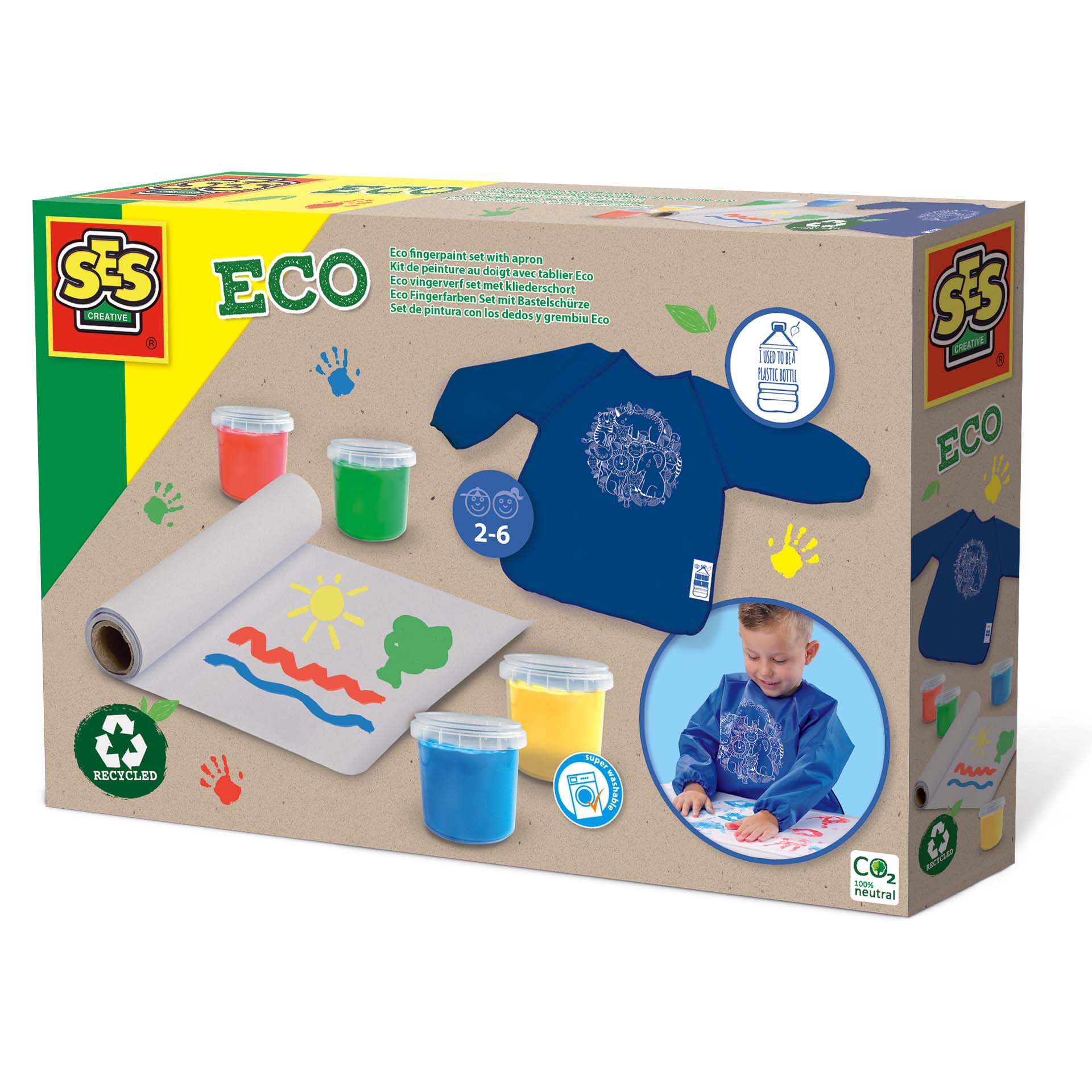 249241 Set acuarele pentru degetele ECO si sort pentru copii - imagine 1