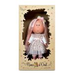 Papusa Nines D'Onil, Mia, cu parul roz, cu sclipici, cu articulatii, cu miros de vanilie, 30 cm - imagine 7