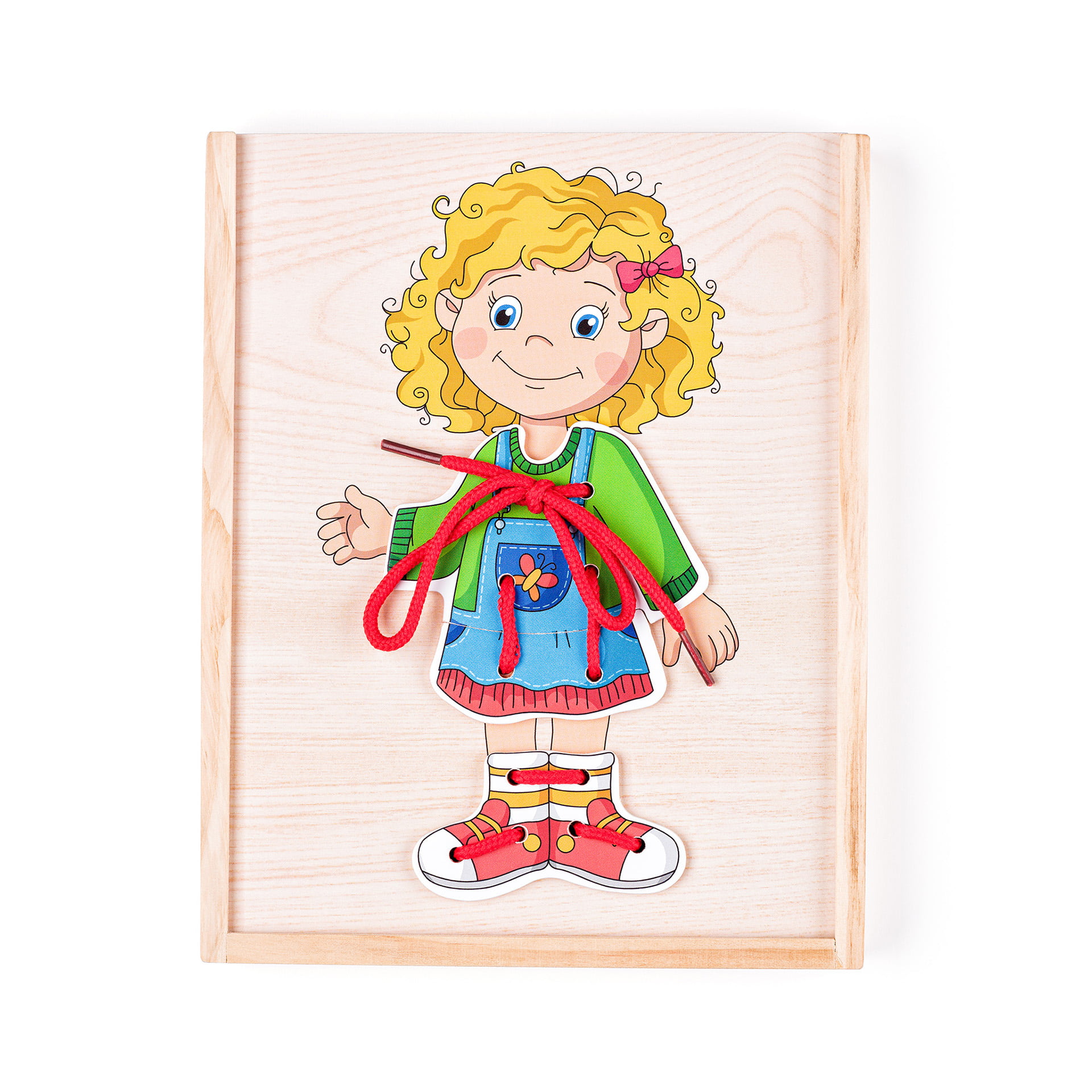 90017_01 Puzzle din lemn - Imbraca fetita - imagine 1
