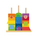 Jucarie din lemn de stivuit - Casa curcubeu - imagine 2