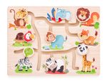 Jucarie din lemn - Labirint cu portrete de animale in miscare - imagine 2