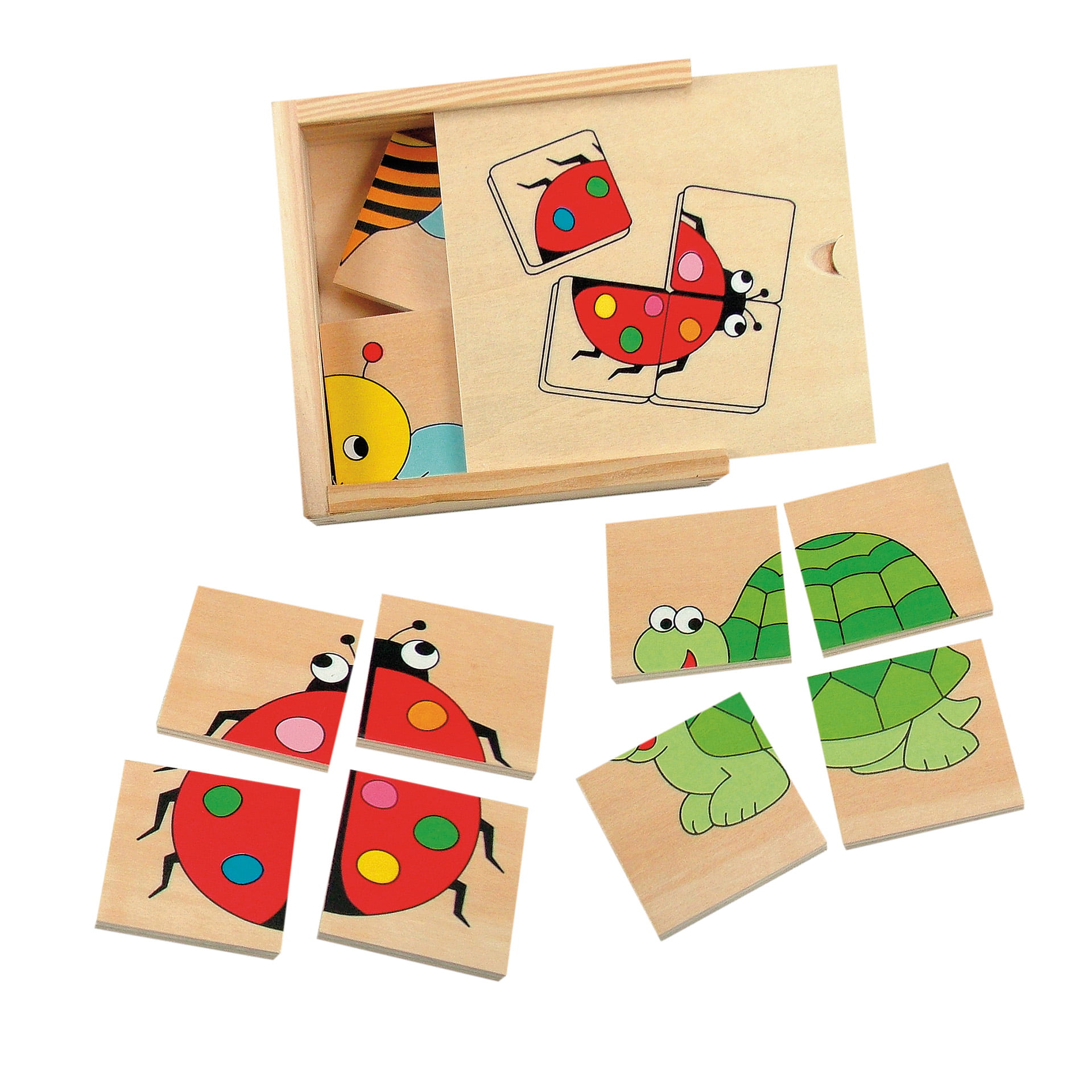 90328_01 Puzzle din lemn - Imagini din 4 piese - imagine 1
