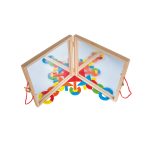 Jucarie din lemn - Tabla magnetica cu forme geometrice - imagine 2