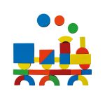 Jucarie din lemn - Tabla magnetica cu forme geometrice - imagine 4