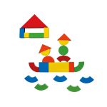 Jucarie din lemn - Tabla magnetica cu forme geometrice - imagine 5