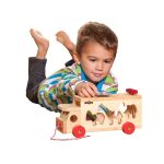 Jucarie din lemn - Camion de sortare cu forme - imagine 3
