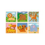 Puzzle din lemn cuburi - Animale exotice 3 x 3 - imagine 2