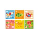 Puzzle din lemn cuburi - Animale 3 x 3 - imagine 3