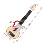 Jucarie din lemn - Instrument Ukulele (chitara) rosu - invata sa canti cu lumini - imagine 6