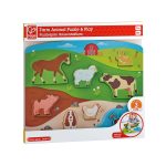Puzzle din lemn - Animale de la ferma 3D - imagine 3