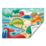 Puzzle din lemn 2 in 1 - Dinozauri (26 piese), cu fata dubla si activitate colorare - imagine 3