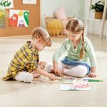 Puzzle din lemn 2 in 1 - Dinozauri (26 piese), cu fata dubla si activitate colorare - imagine 4