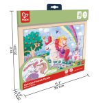 Puzzle din lemn 2 in 1 - Unicorn (26 piese), cu fata dubla si activitate colorare - imagine 6