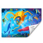 Puzzle din lemn 2 in 1 - Salvarea Oceanului (50 piese), cu fata dubla si activitate colorare - imagine 3