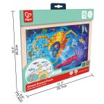Puzzle din lemn 2 in 1 - Salvarea Oceanului (50 piese), cu fata dubla si activitate colorare - imagine 6