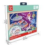 Puzzle din lemn 2 in 1 - Prietenii din Spatiu (50 piese), cu fata dubla si activitate colorare - imagine 6