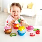 Jucarie din lemn - Prajituri cupcake (18 piese) - imagine 5