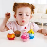 Jucarie din lemn - Prajituri cupcake (18 piese) - imagine 3