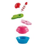 Jucarie din lemn - Prajituri cupcake (18 piese) - imagine 4